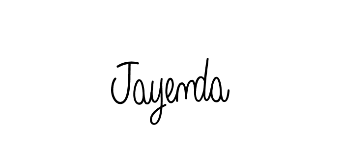 You should practise on your own different ways (Angelique-Rose-font-FFP) to write your name (Jayenda) in signature. don't let someone else do it for you. Jayenda signature style 5 images and pictures png