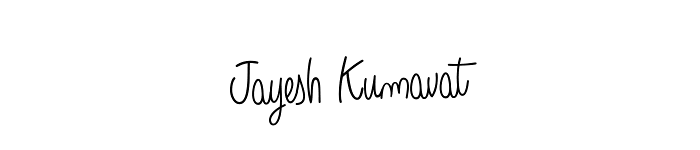 How to make Jayesh Kumavat name signature. Use Angelique-Rose-font-FFP style for creating short signs online. This is the latest handwritten sign. Jayesh Kumavat signature style 5 images and pictures png