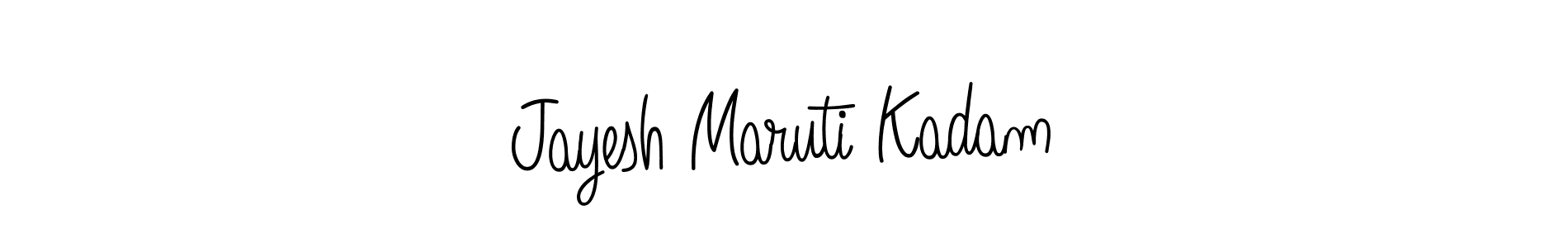 Make a beautiful signature design for name Jayesh Maruti Kadam. With this signature (Angelique-Rose-font-FFP) style, you can create a handwritten signature for free. Jayesh Maruti Kadam signature style 5 images and pictures png