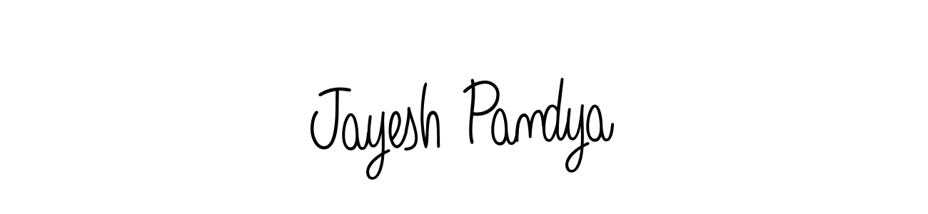 You should practise on your own different ways (Angelique-Rose-font-FFP) to write your name (Jayesh Pandya) in signature. don't let someone else do it for you. Jayesh Pandya signature style 5 images and pictures png