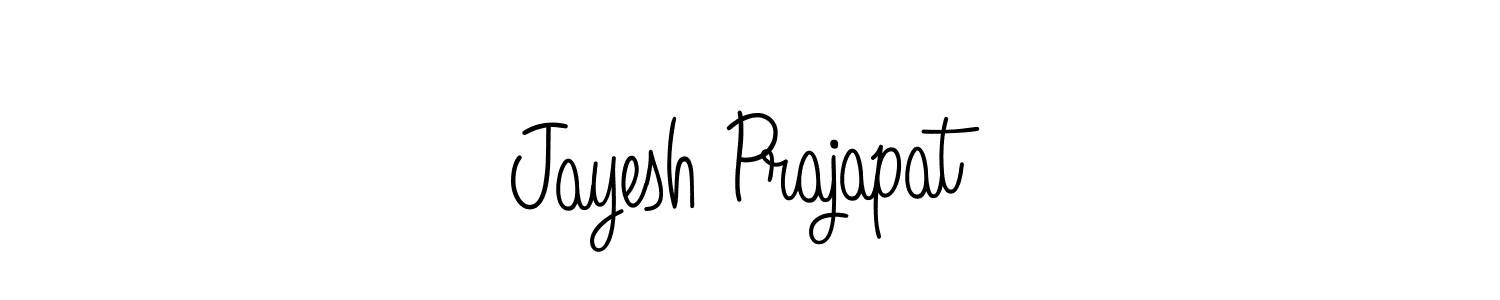 Use a signature maker to create a handwritten signature online. With this signature software, you can design (Angelique-Rose-font-FFP) your own signature for name Jayesh Prajapat. Jayesh Prajapat signature style 5 images and pictures png