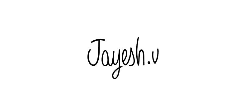 Make a beautiful signature design for name Jayesh.v. With this signature (Angelique-Rose-font-FFP) style, you can create a handwritten signature for free. Jayesh.v signature style 5 images and pictures png