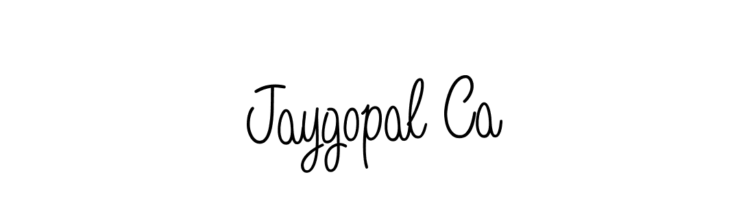 Jaygopal Ca stylish signature style. Best Handwritten Sign (Angelique-Rose-font-FFP) for my name. Handwritten Signature Collection Ideas for my name Jaygopal Ca. Jaygopal Ca signature style 5 images and pictures png