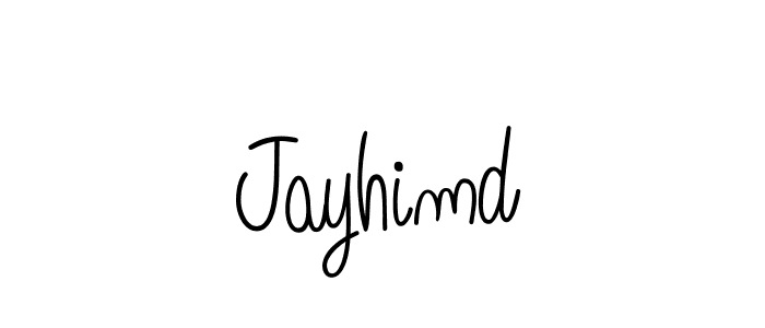 Use a signature maker to create a handwritten signature online. With this signature software, you can design (Angelique-Rose-font-FFP) your own signature for name Jayhimd. Jayhimd signature style 5 images and pictures png
