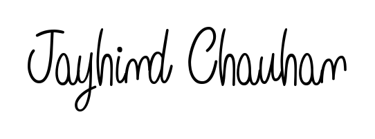 A stylish, flowing autograph style designed for name Jayhind Chauhan using Angelique-Rose-font-FFP typography. Perfect for digital creative projects. Jayhind Chauhan signature style 5 images and pictures png