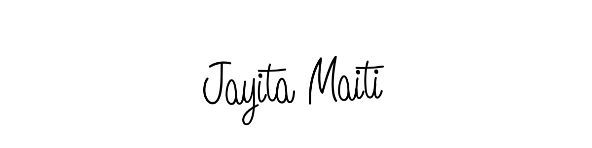 The best way (Angelique-Rose-font-FFP) to make a short signature is to pick only two or three words in your name. The name Jayita Maiti include a total of six letters. For converting this name. Jayita Maiti signature style 5 images and pictures png