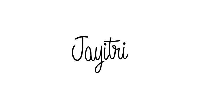 Design your own signature with our free online signature maker. With this signature software, you can create a handwritten (Angelique-Rose-font-FFP) signature for name Jayitri. Jayitri signature style 5 images and pictures png