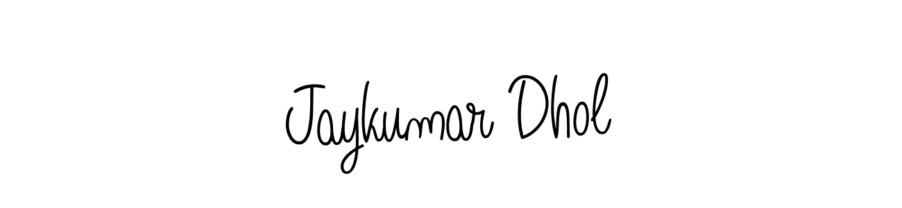 Design your own signature with our free online signature maker. With this signature software, you can create a handwritten (Angelique-Rose-font-FFP) signature for name Jaykumar Dhol. Jaykumar Dhol signature style 5 images and pictures png
