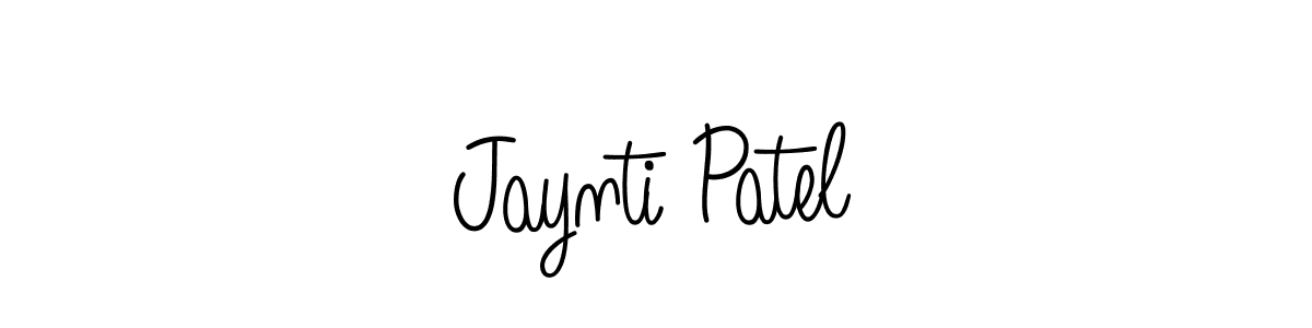 How to make Jaynti Patel name signature. Use Angelique-Rose-font-FFP style for creating short signs online. This is the latest handwritten sign. Jaynti Patel signature style 5 images and pictures png