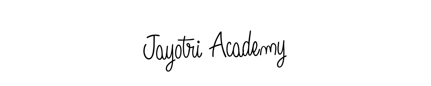 You should practise on your own different ways (Angelique-Rose-font-FFP) to write your name (Jayotri Academy) in signature. don't let someone else do it for you. Jayotri Academy signature style 5 images and pictures png