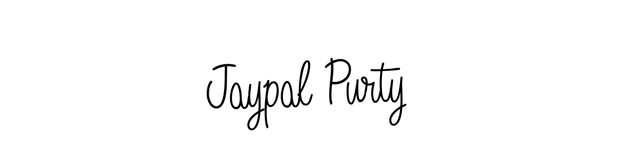 Make a beautiful signature design for name Jaypal Purty. With this signature (Angelique-Rose-font-FFP) style, you can create a handwritten signature for free. Jaypal Purty signature style 5 images and pictures png