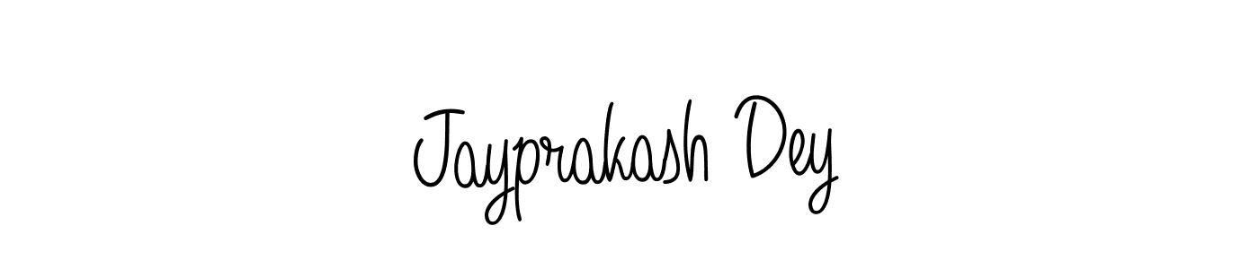 You should practise on your own different ways (Angelique-Rose-font-FFP) to write your name (Jayprakash Dey) in signature. don't let someone else do it for you. Jayprakash Dey signature style 5 images and pictures png