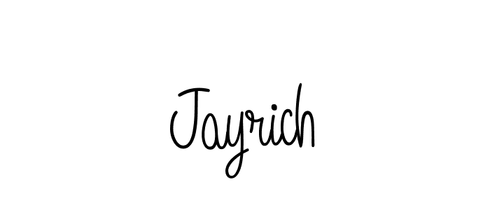 Design your own signature with our free online signature maker. With this signature software, you can create a handwritten (Angelique-Rose-font-FFP) signature for name Jayrich. Jayrich signature style 5 images and pictures png