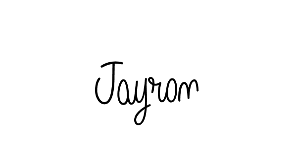 The best way (Angelique-Rose-font-FFP) to make a short signature is to pick only two or three words in your name. The name Jayron include a total of six letters. For converting this name. Jayron signature style 5 images and pictures png