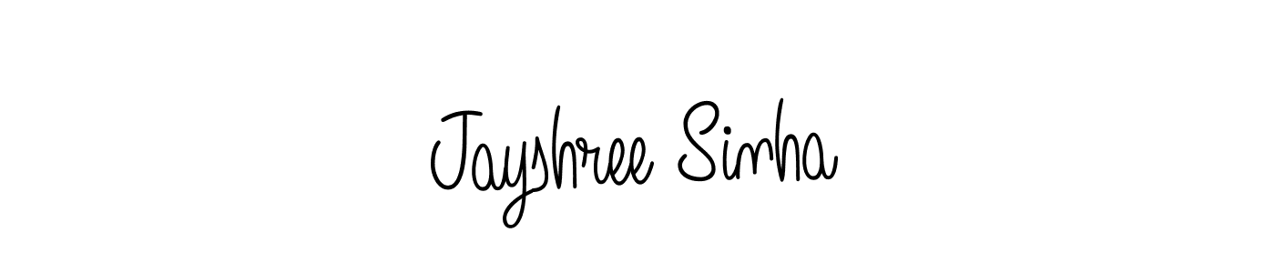 Design your own signature with our free online signature maker. With this signature software, you can create a handwritten (Angelique-Rose-font-FFP) signature for name Jayshree Sinha. Jayshree Sinha signature style 5 images and pictures png