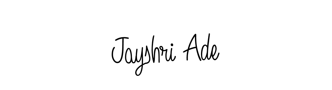 The best way (Angelique-Rose-font-FFP) to make a short signature is to pick only two or three words in your name. The name Jayshri Ade include a total of six letters. For converting this name. Jayshri Ade signature style 5 images and pictures png
