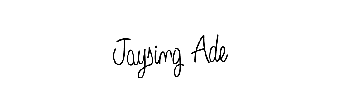 The best way (Angelique-Rose-font-FFP) to make a short signature is to pick only two or three words in your name. The name Jaysing Ade include a total of six letters. For converting this name. Jaysing Ade signature style 5 images and pictures png