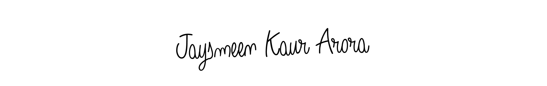 How to make Jaysmeen Kaur Arora signature? Angelique-Rose-font-FFP is a professional autograph style. Create handwritten signature for Jaysmeen Kaur Arora name. Jaysmeen Kaur Arora signature style 5 images and pictures png