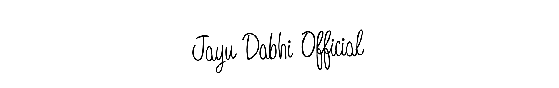 Use a signature maker to create a handwritten signature online. With this signature software, you can design (Angelique-Rose-font-FFP) your own signature for name Jayu Dabhi Official. Jayu Dabhi Official signature style 5 images and pictures png