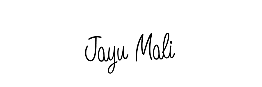 Make a beautiful signature design for name Jayu Mali. With this signature (Angelique-Rose-font-FFP) style, you can create a handwritten signature for free. Jayu Mali signature style 5 images and pictures png