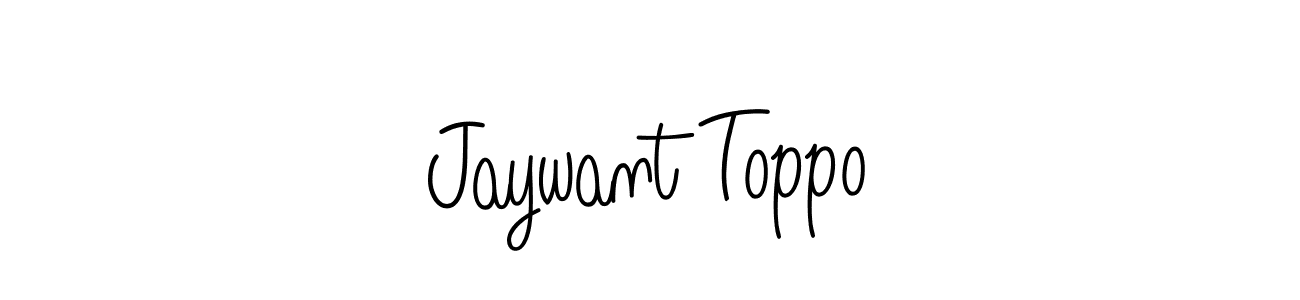 Design your own signature with our free online signature maker. With this signature software, you can create a handwritten (Angelique-Rose-font-FFP) signature for name Jaywant Toppo. Jaywant Toppo signature style 5 images and pictures png