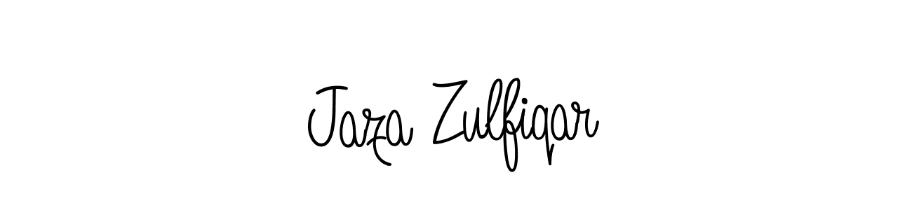 Make a beautiful signature design for name Jaza Zulfiqar. With this signature (Angelique-Rose-font-FFP) style, you can create a handwritten signature for free. Jaza Zulfiqar signature style 5 images and pictures png