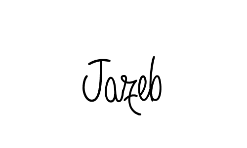 Design your own signature with our free online signature maker. With this signature software, you can create a handwritten (Angelique-Rose-font-FFP) signature for name Jazeb. Jazeb signature style 5 images and pictures png