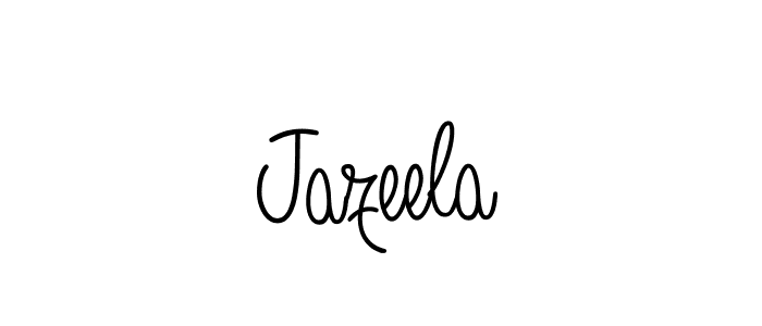 You should practise on your own different ways (Angelique-Rose-font-FFP) to write your name (Jazeela) in signature. don't let someone else do it for you. Jazeela signature style 5 images and pictures png