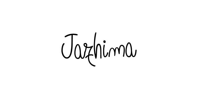 Use a signature maker to create a handwritten signature online. With this signature software, you can design (Angelique-Rose-font-FFP) your own signature for name Jazhima. Jazhima signature style 5 images and pictures png
