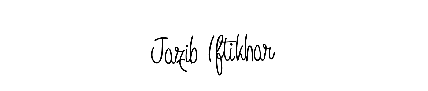 How to make Jazib Iftikhar name signature. Use Angelique-Rose-font-FFP style for creating short signs online. This is the latest handwritten sign. Jazib Iftikhar signature style 5 images and pictures png