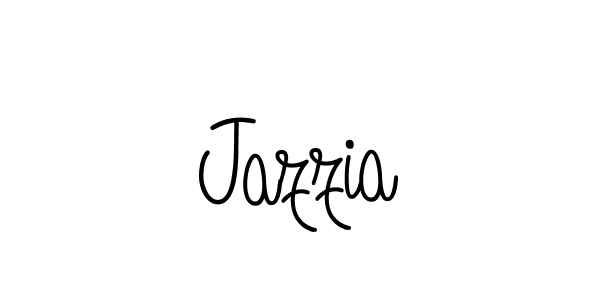 Make a beautiful signature design for name Jazzia. With this signature (Angelique-Rose-font-FFP) style, you can create a handwritten signature for free. Jazzia signature style 5 images and pictures png