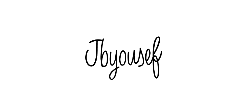 Use a signature maker to create a handwritten signature online. With this signature software, you can design (Angelique-Rose-font-FFP) your own signature for name Jbyousef. Jbyousef signature style 5 images and pictures png