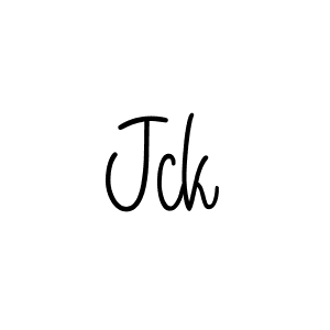 Make a beautiful signature design for name Jck. With this signature (Angelique-Rose-font-FFP) style, you can create a handwritten signature for free. Jck signature style 5 images and pictures png