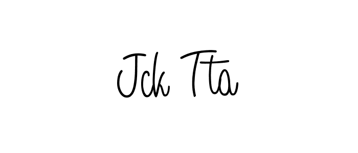 Create a beautiful signature design for name Jck Tta. With this signature (Angelique-Rose-font-FFP) fonts, you can make a handwritten signature for free. Jck Tta signature style 5 images and pictures png