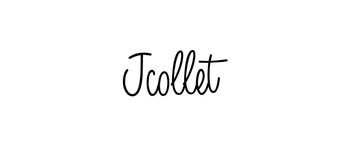 How to make Jcollet signature? Angelique-Rose-font-FFP is a professional autograph style. Create handwritten signature for Jcollet name. Jcollet signature style 5 images and pictures png