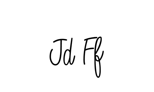 Jd Ff stylish signature style. Best Handwritten Sign (Angelique-Rose-font-FFP) for my name. Handwritten Signature Collection Ideas for my name Jd Ff. Jd Ff signature style 5 images and pictures png