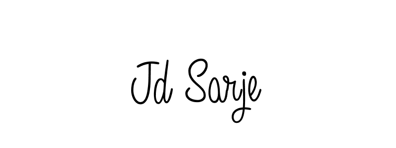 Design your own signature with our free online signature maker. With this signature software, you can create a handwritten (Angelique-Rose-font-FFP) signature for name Jd Sarje. Jd Sarje signature style 5 images and pictures png