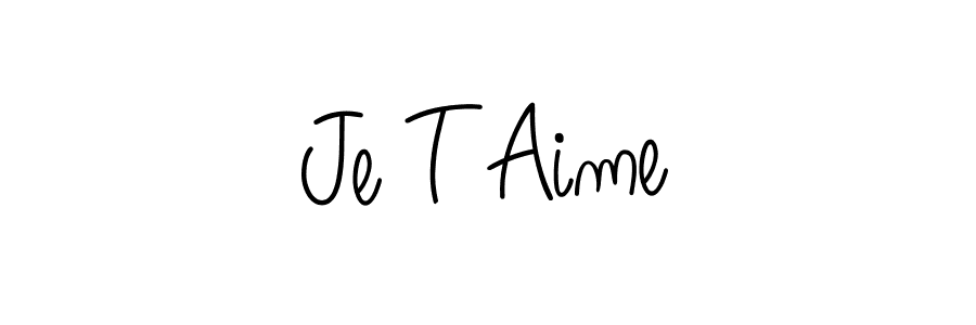 You can use this online signature creator to create a handwritten signature for the name Je T Aime. This is the best online autograph maker. Je T Aime signature style 5 images and pictures png