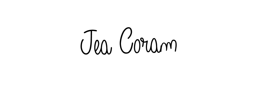 Use a signature maker to create a handwritten signature online. With this signature software, you can design (Angelique-Rose-font-FFP) your own signature for name Jea Coram. Jea Coram signature style 5 images and pictures png