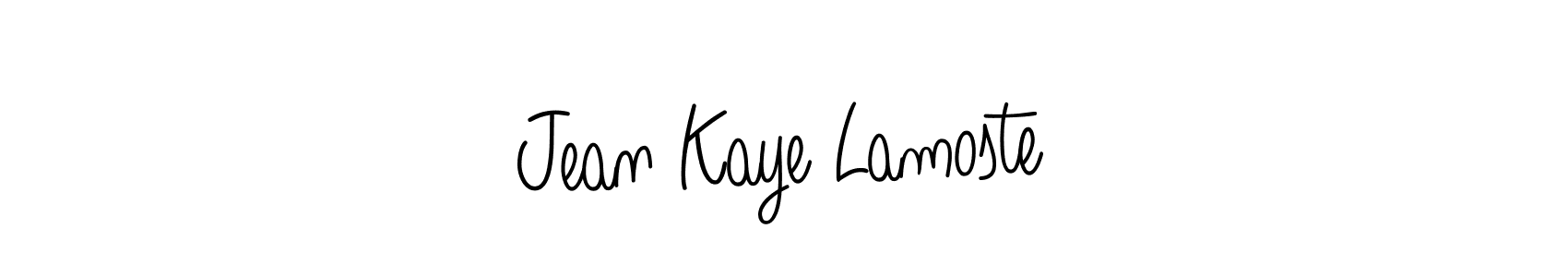 Use a signature maker to create a handwritten signature online. With this signature software, you can design (Angelique-Rose-font-FFP) your own signature for name Jean Kaye Lamoste. Jean Kaye Lamoste signature style 5 images and pictures png
