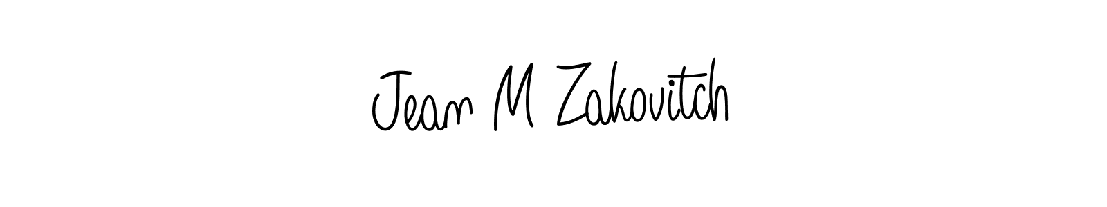 Design your own signature with our free online signature maker. With this signature software, you can create a handwritten (Angelique-Rose-font-FFP) signature for name Jean M Zakovitch. Jean M Zakovitch signature style 5 images and pictures png