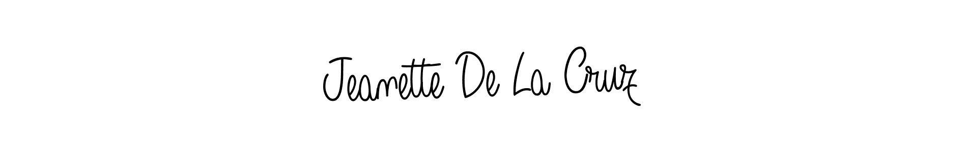 Angelique-Rose-font-FFP is a professional signature style that is perfect for those who want to add a touch of class to their signature. It is also a great choice for those who want to make their signature more unique. Get Jeanette De La Cruz name to fancy signature for free. Jeanette De La Cruz signature style 5 images and pictures png