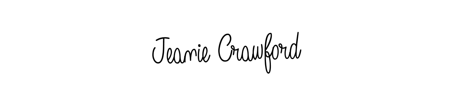 Jeanie Crawford stylish signature style. Best Handwritten Sign (Angelique-Rose-font-FFP) for my name. Handwritten Signature Collection Ideas for my name Jeanie Crawford. Jeanie Crawford signature style 5 images and pictures png
