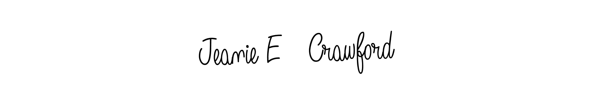 Design your own signature with our free online signature maker. With this signature software, you can create a handwritten (Angelique-Rose-font-FFP) signature for name Jeanie E   Crawford. Jeanie E   Crawford signature style 5 images and pictures png