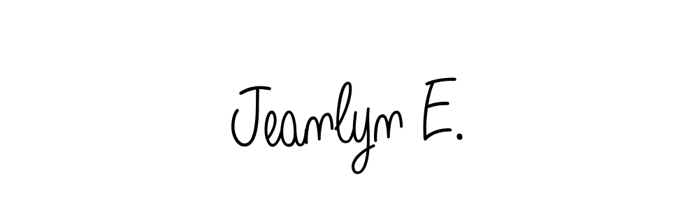 Design your own signature with our free online signature maker. With this signature software, you can create a handwritten (Angelique-Rose-font-FFP) signature for name Jeanlyn E.. Jeanlyn E. signature style 5 images and pictures png