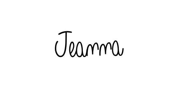 Make a beautiful signature design for name Jeanna. With this signature (Angelique-Rose-font-FFP) style, you can create a handwritten signature for free. Jeanna signature style 5 images and pictures png