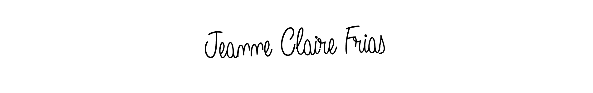 The best way (Angelique-Rose-font-FFP) to make a short signature is to pick only two or three words in your name. The name Jeanne Claire Frias include a total of six letters. For converting this name. Jeanne Claire Frias signature style 5 images and pictures png