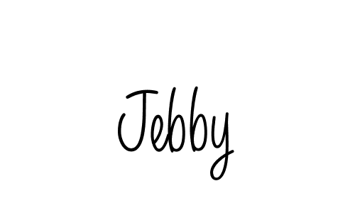 How to make Jebby name signature. Use Angelique-Rose-font-FFP style for creating short signs online. This is the latest handwritten sign. Jebby signature style 5 images and pictures png