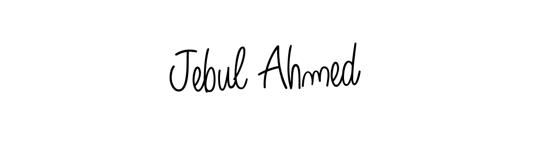 You should practise on your own different ways (Angelique-Rose-font-FFP) to write your name (Jebul Ahmed) in signature. don't let someone else do it for you. Jebul Ahmed signature style 5 images and pictures png