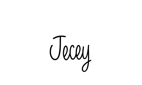 How to make Jecey name signature. Use Angelique-Rose-font-FFP style for creating short signs online. This is the latest handwritten sign. Jecey signature style 5 images and pictures png